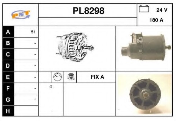 SNRA PL8298 Alternator